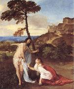 TIZIANO Vecellio Christ and Maria Magdalena oil painting picture wholesale